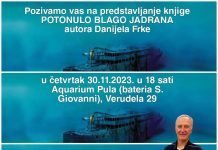 Predstavljanje knjige Potonulo blago Jadrana u pulskom akvariju