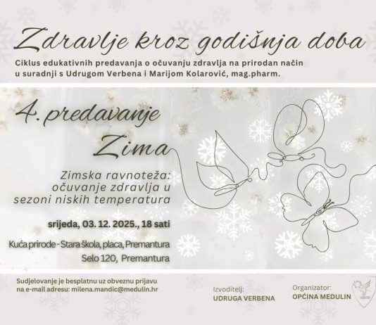 PREMANTURA: Predavanje Zimska ravnoteža – očuvanje zdravlja u sezoni niskih temperatura