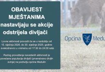 Obavijest mještanima: lovne aktivnosti na području Općine Medulin