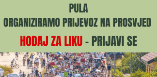 Pula ide u Zagreb: Zelena Istra organizira prijevoz na prosvjed „Hodaj za Liku“